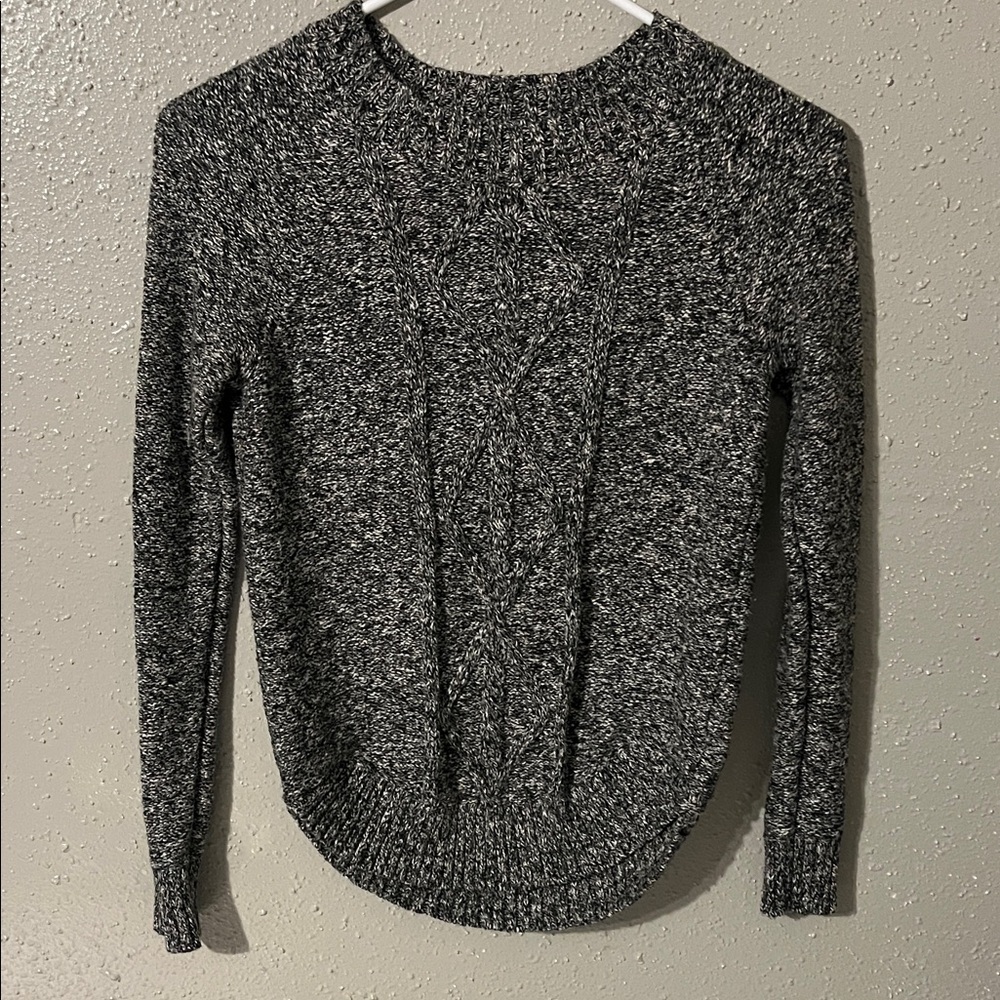 SO Women's Gray Crew Neck Sweater